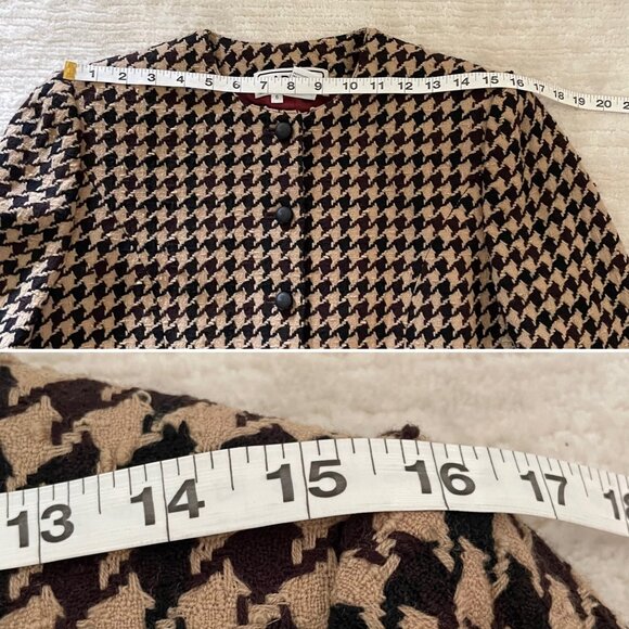 Carlisle Vintage Houndstooth Wool Blend Blazer Womens Sz 6 Jacket Professional - Picture 12 of 12